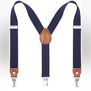 Adjustable Toddler Boys Kids Children’s Suit Suspenders Navy Blue Brown 1T 2T 3T